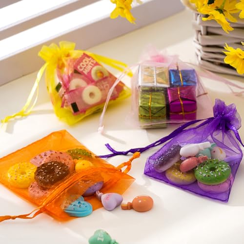 Meowoo 100PCS Organza Bags (3x4inch, Gold) - color: gold-3x4in-100p, size: 3x4in