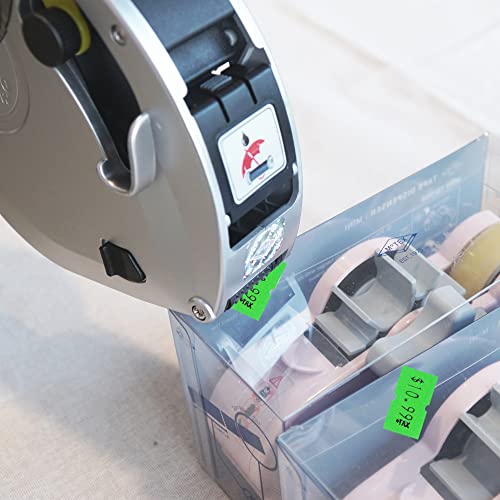 Motex 1 Line Labels - 25,000 Green Blank Price and Date Gun Labels with 1 Ink Roll, Fits MX-5500 and Perco 1 Line Price and Date Guns - color: Green, size: 25 Rolls + 1 Ink