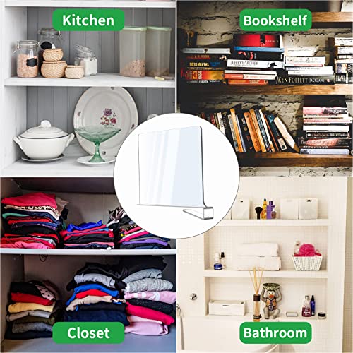 Acrylic Shelf Dividers, 6 Pack Clear Organizers for Closet Organization - color: 6pcs