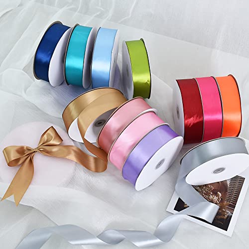 TONIFUL 100 Yard Dark Pink Satin Ribbon 1-1/2 Inch for Gift Wrapping - color: Pink, size: 1-1/2 in x 100 yds
