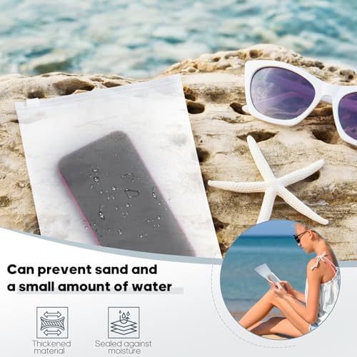12x14 Inch Frosted Zipper Poly Bags for Clothing 50Pcs No Vent Holes - size: 50Pcs-12x14 Inch(Medium)