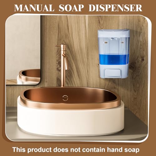 Hushee 4 Pcs Wall Mounted Soap Dispenser,27 Oz 800 Ml,White - color: White, size: 27 oz 800 ml