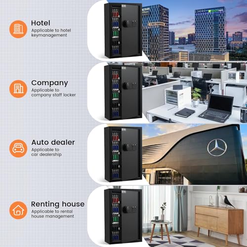 XDeer 212 Position Key Lock Box with Code,Key Box Wall Mount with Drop Slot - size: 212 Keys