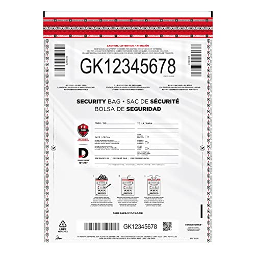 Fraudstopper Level 4 Tamper Evident Bag, White, 12x16, 100 Count