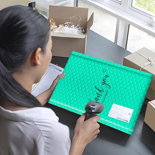 JinRuiKJ Bubble Mailers 8.5x12" 25 Pack, Padded Envelopes, Strong Adhesion Padded Mailers, Cushioning Padded Shipping Envelopes for Jewelry, Makeup - Green - color: Green, size: 8.5x12" 25Pcs