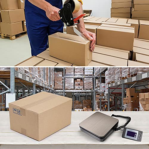 Fuzion Digital Postal Shipping Scale 88lb × 0.1oz with Tare, lb/oz/kg/g - color: Stainless steel+Black