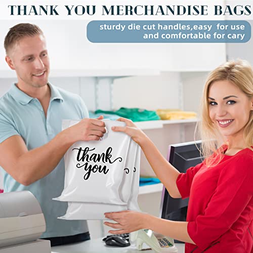 Eersida 200 Pcs Thank You Bags for Small Business, White - color: White