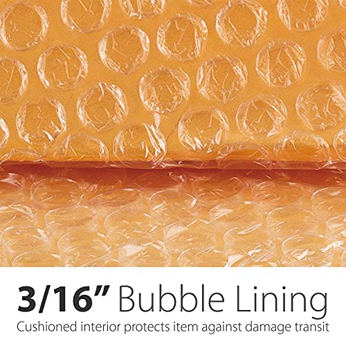 Fosmon 12x16-30 Pack #6 Kraft Bubble Mailer, Padded Shipping Envelopes for Book, Magazine, Documents - size: 30 Pack