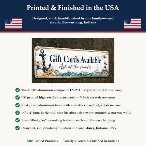 Gift Cards Available Coastal Business Sign - style: Gift Cards Available