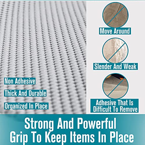 Drawer Shelf and Cabinet Liner, Thick Strong Grip, Non-Adhesive Liners Protect Kitchen Cabinets and Cupboard, Bathroom Drawers, Easy Install, Breathable Mat, 20 Inches x 20 Feet, Black - color: Black, size: 20"W x 240"L