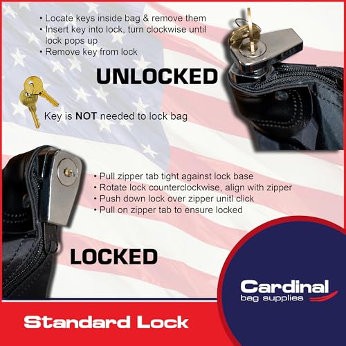 Briefcase Locking Document Bag - color: Black