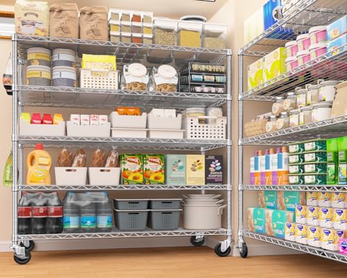 PrimeZone 5 Tier NSF Steel 48" Wx24 Dx81 H Wire Shelving 3000lbs - size: 48" W x 24" D x 81" H