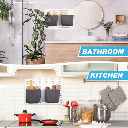 4 Pcs Pegboard Basket with Hooks Peg Board Organizer Accessories
