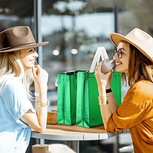 Eccliy 60 Pcs Reusable Gift Tote Bags Housekeeping Appreation Grocery Shopping Bag with Handles for Bridesmaid Wedding(Dark Green) - color: Dark Green