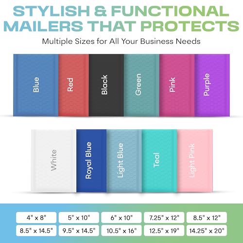 Arctic White Bubble Mailers 5x10 Poly Padded Envelopes #00, 250 Pack - color: Arctic White, size: 5"x10" / 250 Pack