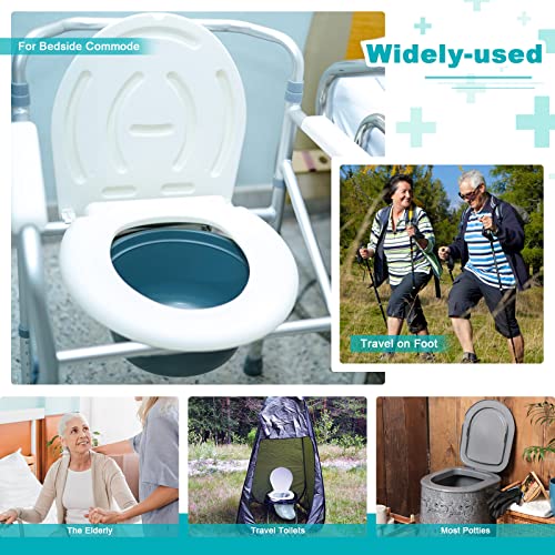 OUMEE 40 Count Absorbent Commode Pads for Bedside Commode Bucket - size: 9.5*5.1in-40