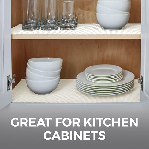 HOME GENIE Shelf Drawer and Cabinet Liner, Non Adhesive, 20x20 White - color: White, style: 20" x 20'