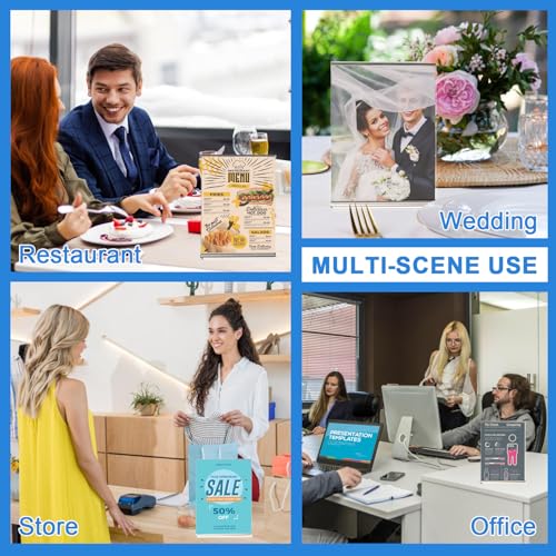 Dynta 48 Pack Acrylic Sign Holder 8.5 x 11 Inches Clear Table Sign Holder - size: 8.5x11 Inches (Pack of 2)