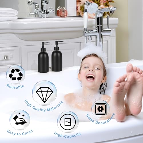 Natheeph Soap Dispenser Fill Dish Soap Hand Soap for Bathroom (2PC Black) - color: 2pc Black