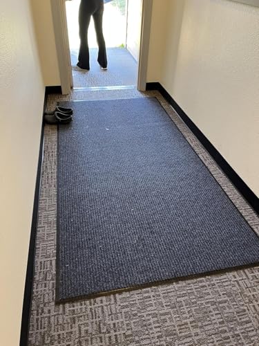 Door Floor Mat 3FTx10FT Entrance Mat Indoor Outdoor Door Mat,Charcoal Grey