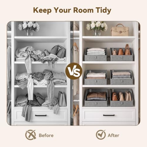 GRANNY SAYS Trapezoid Closet Storage Bins, Small, Dark Gray, 3-Pack - color: Dark Gray, size: 11½"L x 11½"W x 7¾"H