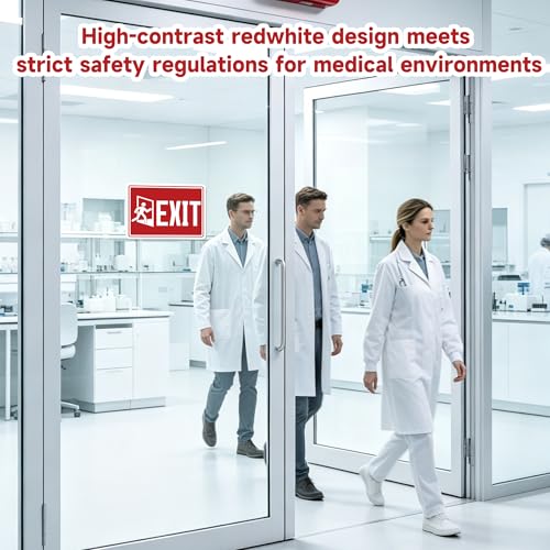 2PCS Emergency Exit Only Signs Sticker,Self Adhesive - color: Exit 463