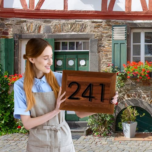 QPMWDBSZ 6 Inch Floating House Number For Outside, Anti-Rust Modern Numbers - color: Black