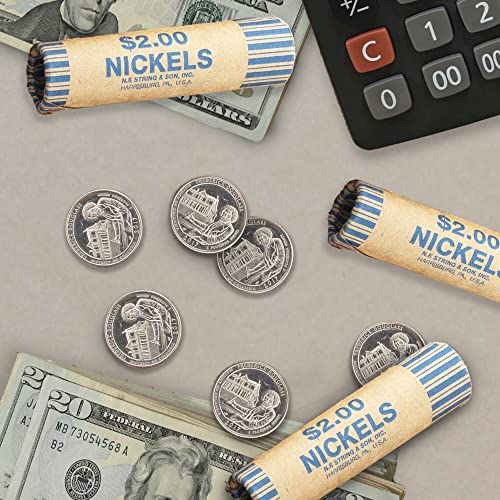 BAZIC Products Nickel Coin Wrappers, $2 Rolls, Bulk 36 Pack, 4-Pack - color: Nickel Rolls, size: 4-Pack