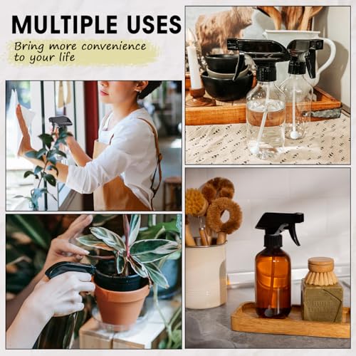 Brown Plastic Spray Bottles 2 Pack 10 oz/300 ml Small Bottle for Cleaning - color: Brown, size: 10 ounces