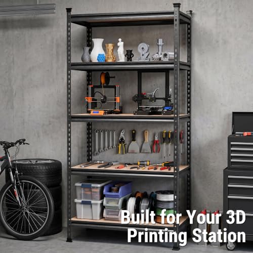 WORKPRO 5-Tier Adjustable Metal Shelving, 36”Wx18”Dx72”H,4000LBS Capacity - size: 36 inches wide, 18 inches deep, 72 inches high