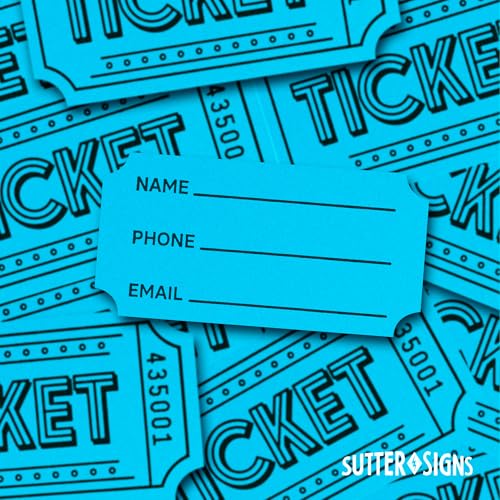 1000 Raffle Tickets Double Roll (Blue) - color: Blue