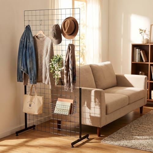 Yaocom 2 Set Grid Wall Panels, 2.5' x 4.8' Gridwall Panels Display with Ez Slide-On Grid Legs, No Hardware or Tools Required