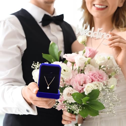 Sureio 24 Pcs Velvet Jewelry Gift Boxes Bulk Royal Blue - color: Royal Blue