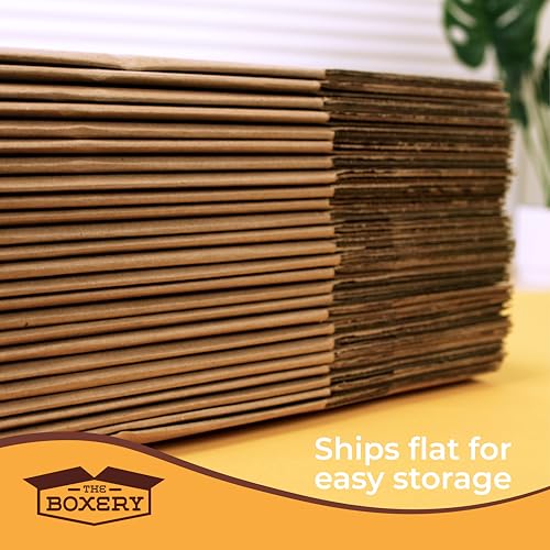 The Boxery 10"x8"x6" Corrugated Cardboard Boxes 25-Pack - size: 10 x 8 x 6"