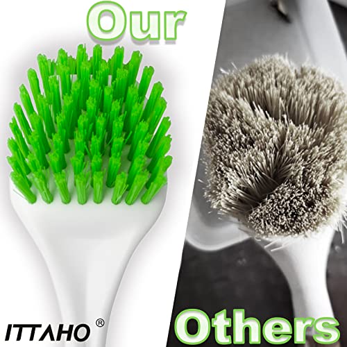 3 Pack Dish Brush,Dish Scrub Brush, Kitchen Scrub Brush for Cleaning Dishes, Double Sided Bristles Scrubber Cleaner for Dishes,Sink,Pots,Pans,Bathroom Shower,Tile,Tubs