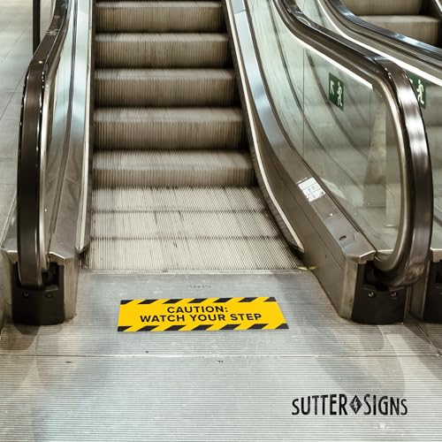 5pk Anti Slip Watch Your Step Floor Decals Caution Wet Floor Sign