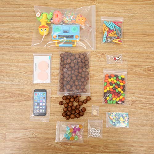 18" x 21" Large Thick 4 Mil Clear Zip Storage Bags Heavy-Duty Plastic Reclosable Zip Seal Poly Lock Bag Durable Zipper Bags - color: Transparent, size: 18" x 21"