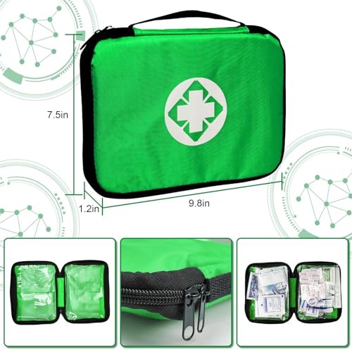 First Aid Kit 300PCS Car Home Camping Essentials Green 1st Aid - style: 300Pcs-Green