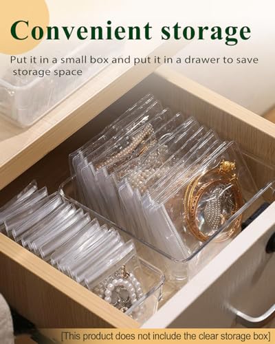 100Pcs Anti Tarnish Jewelry Bags Clear Pvc Jewelry Storage Pouches with Zipper Plastic Packing for Earrings (Anti Tarnish Clear Large Earrings Bag 2.76x3.94in) - color: 100Pcs Anti Tarnish Clear Large Earrings Bag 2.76x3.94in