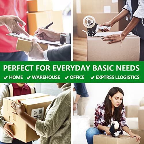 COSIMIXO 6-Pack Heavy Duty Clear Packing Tape with Dispenser, 2.5mil x1.88 inch x110 Yards, Ultra Strong,Industrial Shipping Box Transparent Packaging Tape for Moving, Office, & Storage - size: 2.5Mil x 1.88" x 110Yds 6-Pack
