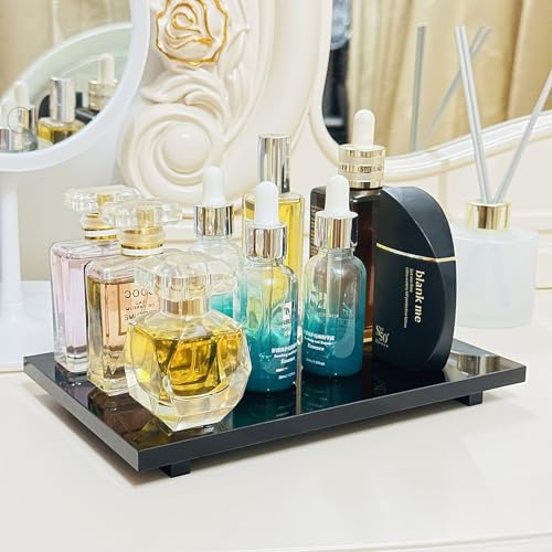 Acrylic Soap Pedestal Stand Sink Tray Riser for Kitchen Bathroom, Black - color: Black, size: Medium