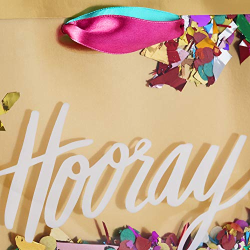 Hallmark Signature 7" Medium Gift Bag with Tissue Paper (Hooray Confetti) - size: 1 Count (Pack of 1)