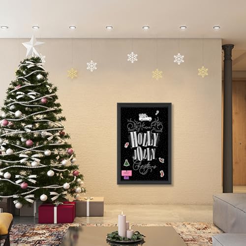 Chalkboard,Magnetic Chalk Board with Wood Frame, 23.6" x 35.4",Black - color: Black, size: 35"W x 23.6"H