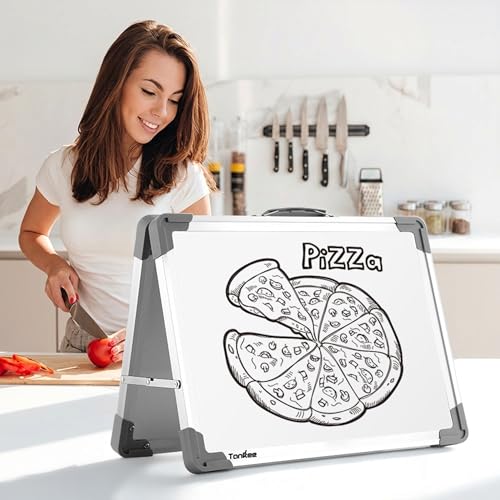 Tankee Dry Erase Board 18x24 Double Sided Magnetic Whiteboard with Stand - color: Gray, size: 24"W x 18"H