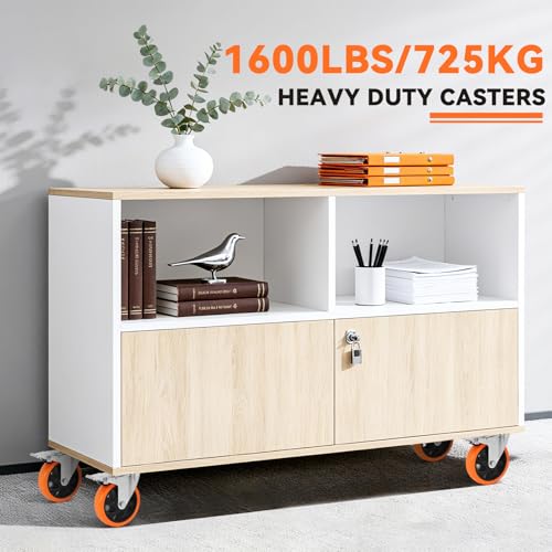 W B D WEIBIDA Swivel Caster Wheels for Cart, 5 Inch Industrial Heavy Duty Casters Set of 4, Top Plate Casters with Brake, No Noise Polyurethane Wheels for Cart, Furniture, Workbench - size: 5 INCH