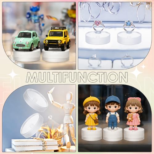 Remerry Acrylic Round Block Display, 8 Pcs, 4 x 4 x 1 Inches - size: 4 x 4 x 1 Inches