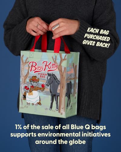 Blue Q Handy Tote Bag - Funny Reycled & Reusable Tote Bag - color: Boss Kitty