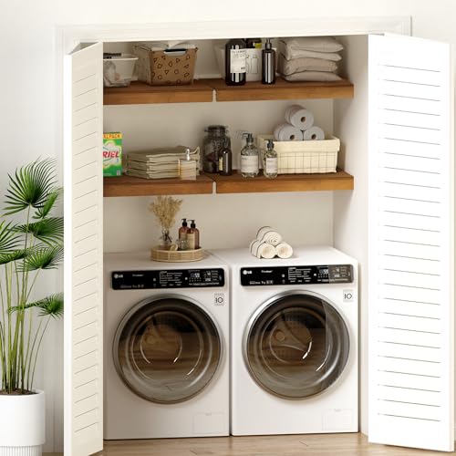 Gashell Wire Shelf Covers, Bamboo Wire Rack Covers for Pantry, Closet (4pcs, 34" W x 16" D) - size: 34"W x 16"D