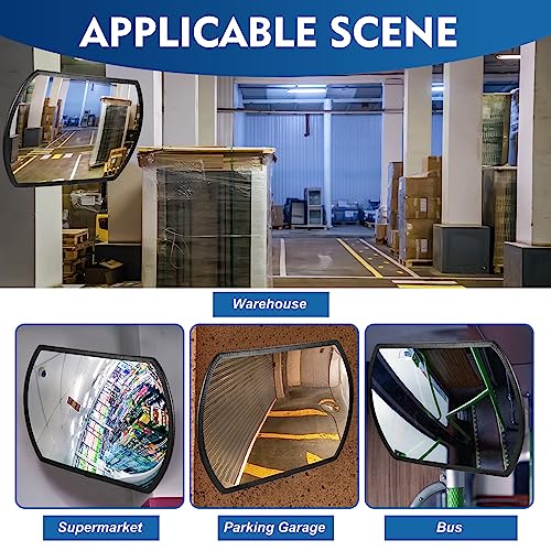 Geetery 2 Pcs 18" x 12" Garage Convex Security Corner Mirror - size: 18" X 12"