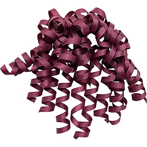 Jillson Roberts Curlie Gift Bows, Burgundy Grosgrain (12 Pieces) - color: Burgundy Grosgrain